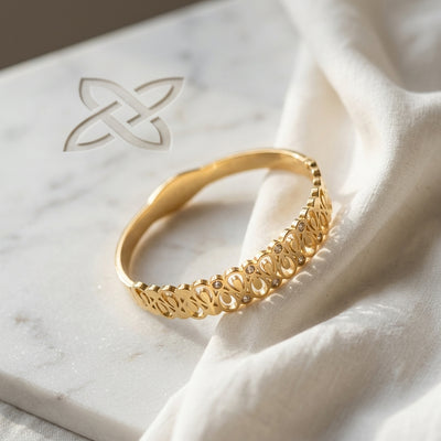 Crystal Loop Stainless Steel Bracelet