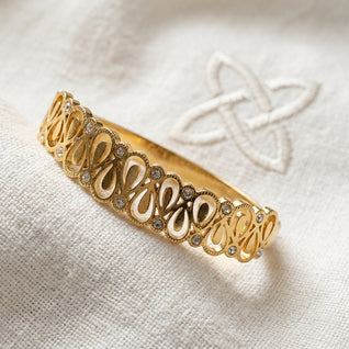 Crystal Loop Stainless Steel Bracelet