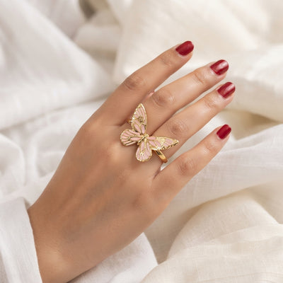 Blush Wings stainless steel Ring