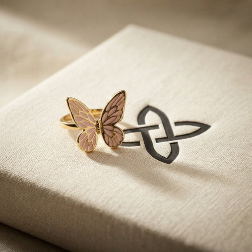 Blush Wings stainless steel Ring