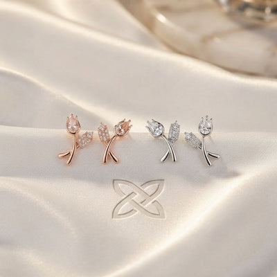 Tulip Stainless Steel Earrings