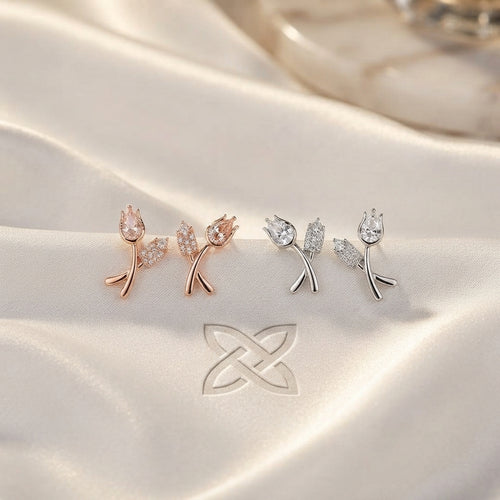 Tulip Stainless Steel Earrings