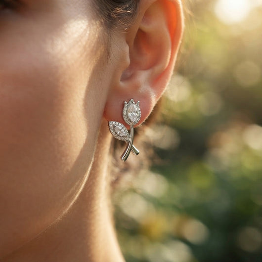 Tulip Stainless Steel Earrings