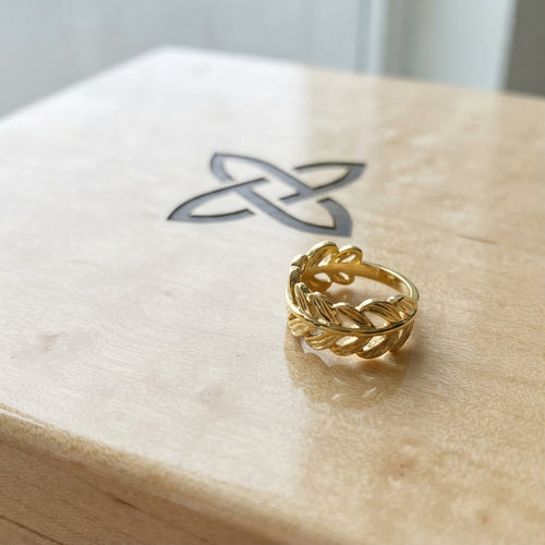 Luxe Leaf Stainless Steel Ring
