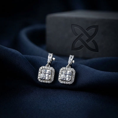Aurelle Crystal Stainless Steel Earrings