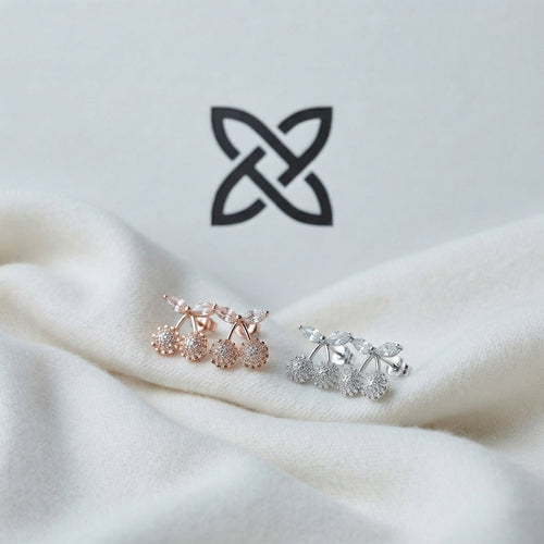 Petal Glow Stainless Steel Earrings