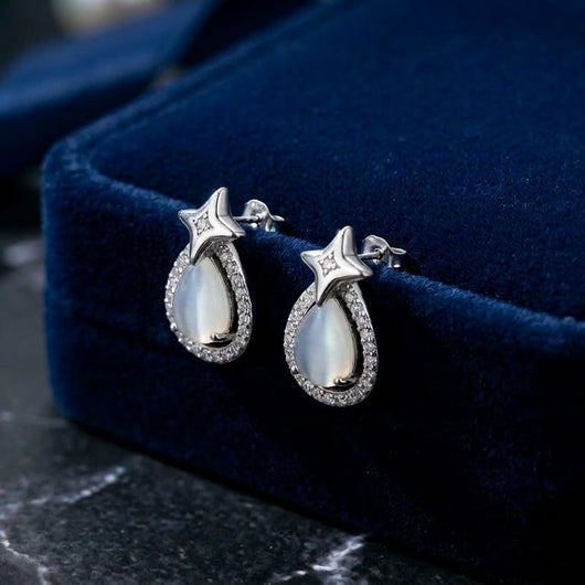 Celestial Teardrop Studs